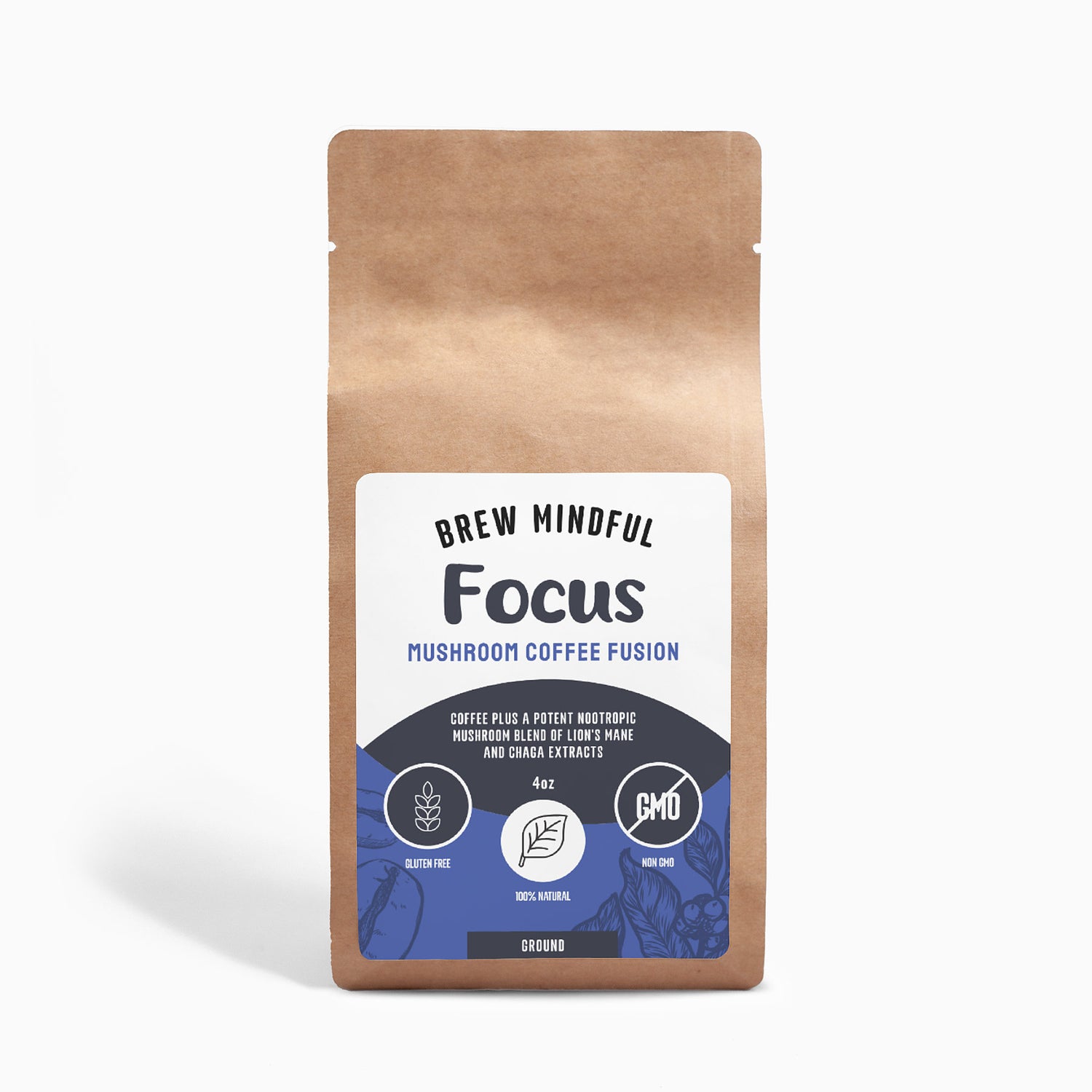 FOCUS: Mushroom Coffee Fusion - Lion’s Mane & Chaga (4oz)